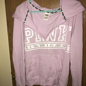 PINK quarter zip- lilac